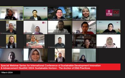 Special Webinar Series for International Conference of Sustainable Development Innovation and Advancement (SusDIA) 2024: Sustainable Horizon – The Anchor of ESG Practices